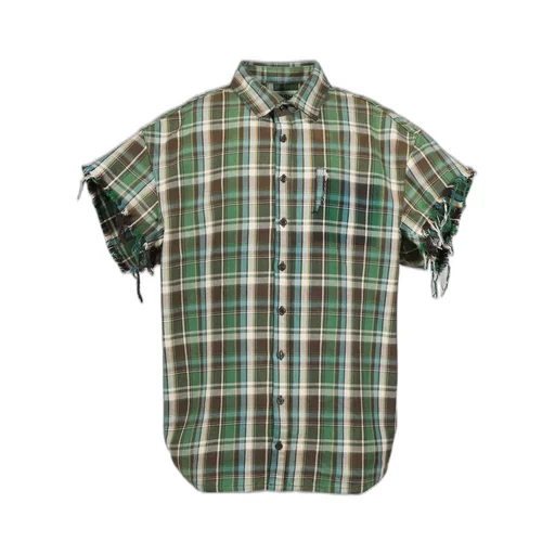 Bender Cut Off Flannel / Grn Plaid