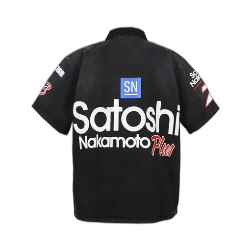 Satoshi Mechanic Half Zip / Vtg Blk