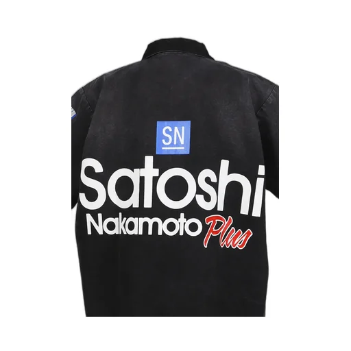 Satoshi Mechanic Half Zip / Vtg Blk