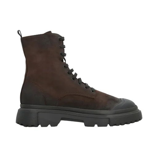 Hogan Anfibio Lace-Up Ankle Boots