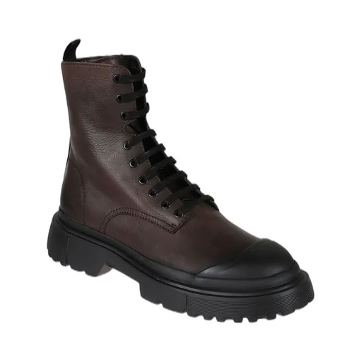 Hogan Laced Ankle-Top Boots