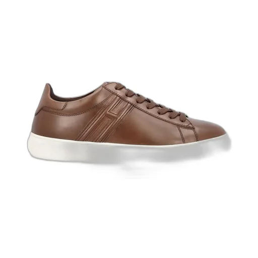 Hogan Round Toe Lace-Up Sneakers