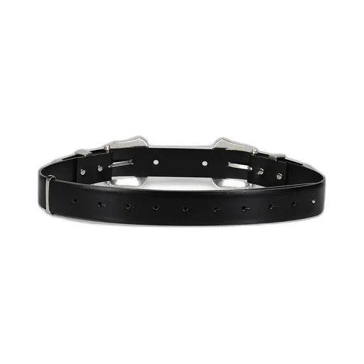 Double Buckle Wide Belt / Blk