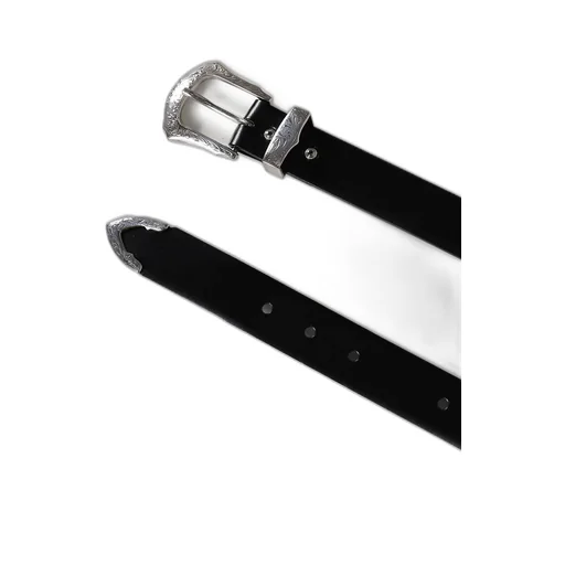 Double Buckle Wide Belt / Blk