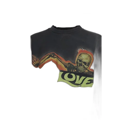 Skull Love L/S T-Shirts / Blk