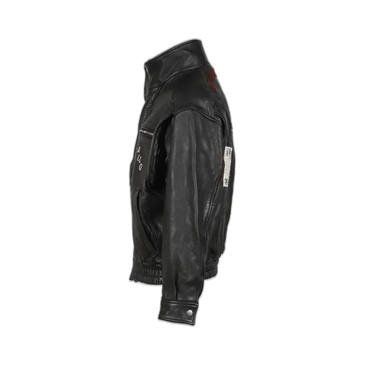 The Commission Leather Bomber Jacket / Blk