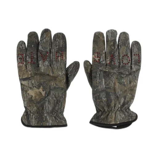 Love // Hate Leather Gloves / Camo