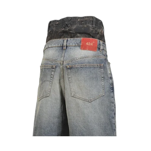 Big Daddy Double Short / Vtg Washed Blu