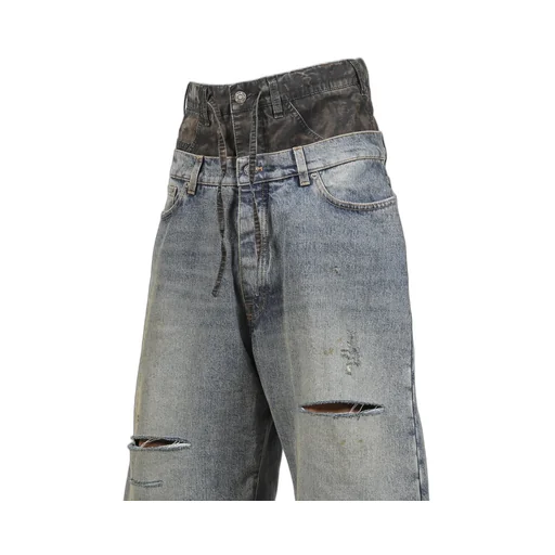 Big Daddy Double Short / Vtg Washed Blu