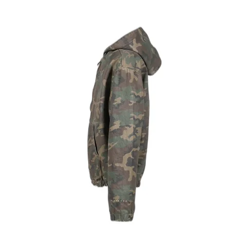 Coated Sherpa Lining Hoodie / Camo