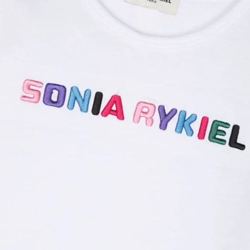 Sonia Rykiel Enfant Logo Tee Contrasting Trim