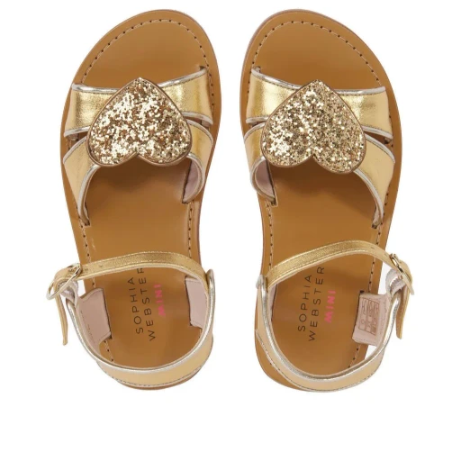 Sophia Webster Mini Amora Heart-Patch Cut-Out Sandals