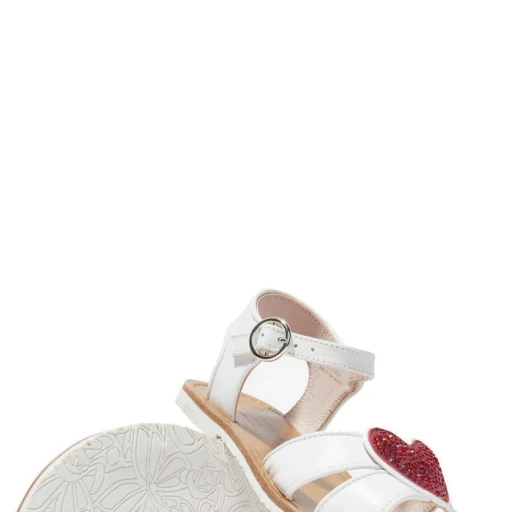 Sophia Webster Mini Heart-Patch Embellished Sandals