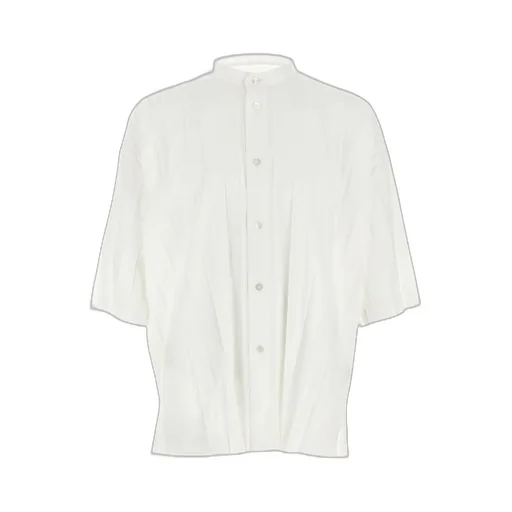 Homme Plissé Issey Miyake Short Sleeved Pleated Edge Shirt