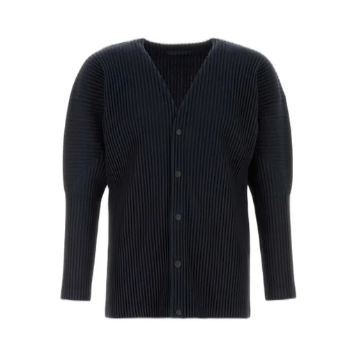 Homme Plissé Issey Miyake Pleated V-Neck Cardigan