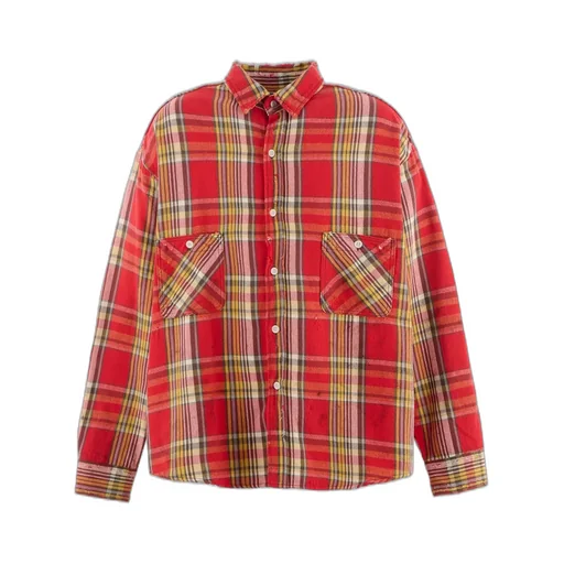 Flannel Shirt/Check+Yellow / Red/Yel