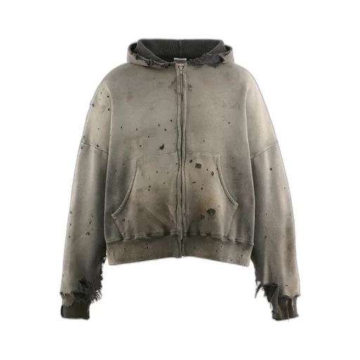 Zip Hoodie/Double Face / Blk