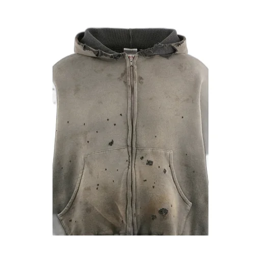 Zip Hoodie/Double Face / Blk