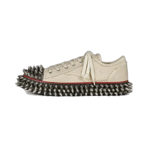 Dirty Spike Toe Cap Canvas Sneaker / Wht