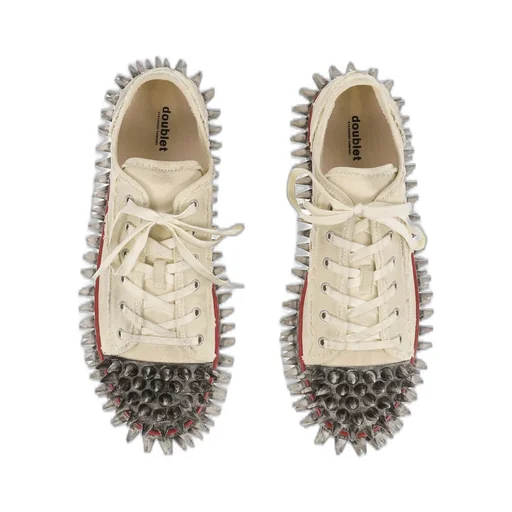 Dirty Spike Toe Cap Canvas Sneaker / Wht