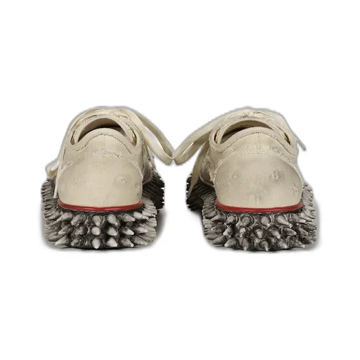 Dirty Spike Toe Cap Canvas Sneaker / Wht