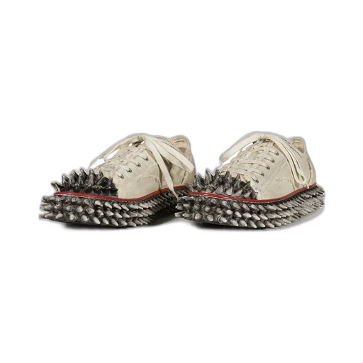 Dirty Spike Toe Cap Canvas Sneaker / Wht