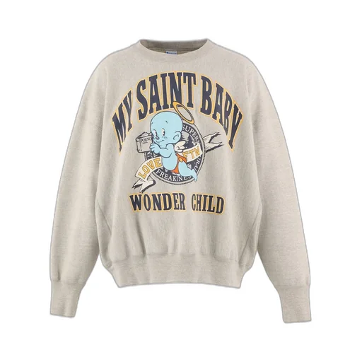 Crw Neck Swt/Baby Micahel / Gry