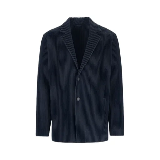 Homme Plissé Issey Miyake Single-Breasted V-Neck Blazer