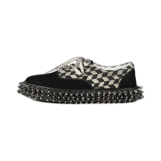 Dirty Spike Canvas Sneaker / Blk