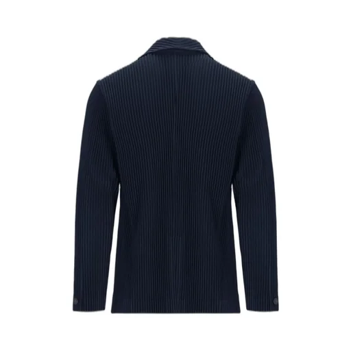 Homme Plissé Issey Miyake Single-Breasted V-Neck Blazer