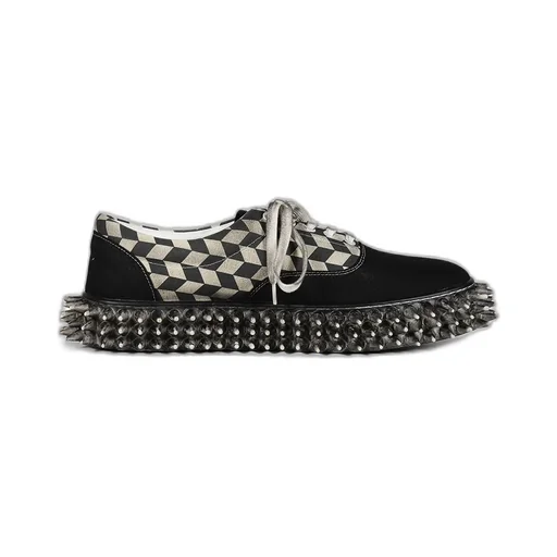 Dirty Spike Canvas Sneaker / Blk