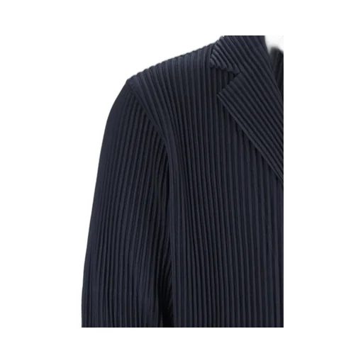 Homme Plissé Issey Miyake Single-Breasted V-Neck Blazer