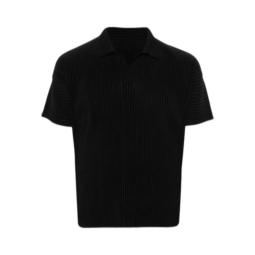 Homme Plissé Issey Miyake Pleated Short Sleeved Polo Shirt
