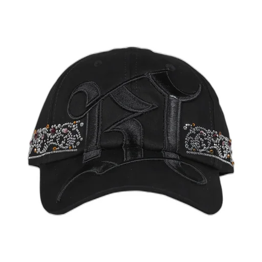 Rhinestone Tiara Cap / Blk