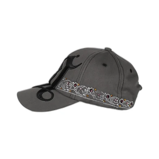 Rhinestone Tiara Cap / Dark Gry