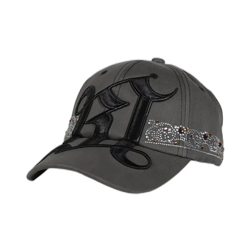 Rhinestone Tiara Cap / Dark Gry
