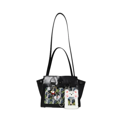 Leather Shoulder Bag / Blk Ita