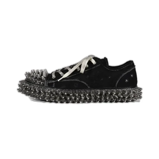 Dirty Spike Toe Cap Canvas Sneaker / Blk