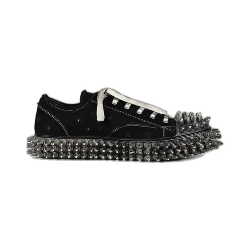 Dirty Spike Toe Cap Canvas Sneaker / Blk