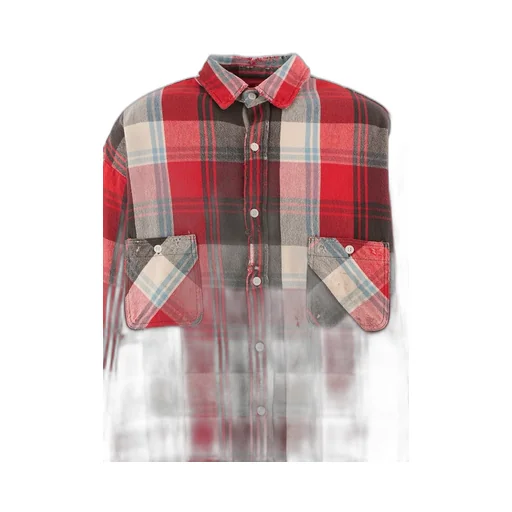 Flannel Shirt/Check+Gray / Red/Gry