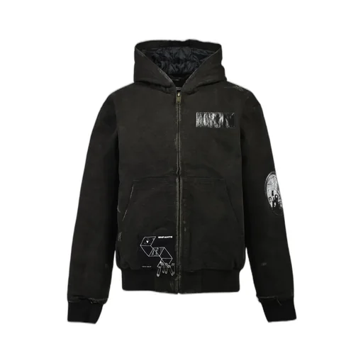 War Started Hooded Work Jacket / Blk