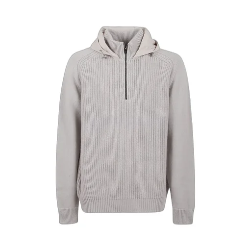 Herno Long-Sleeved Hooded Knitted Jumper