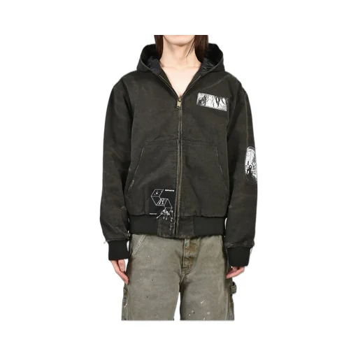 War Started Hooded Work Jacket / Blk