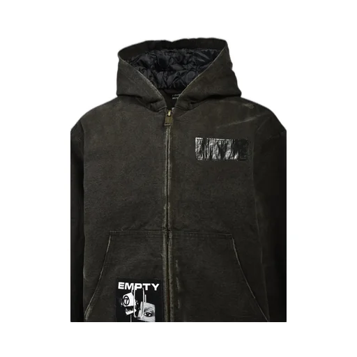 War Started Hooded Work Jacket / Crust Blk
