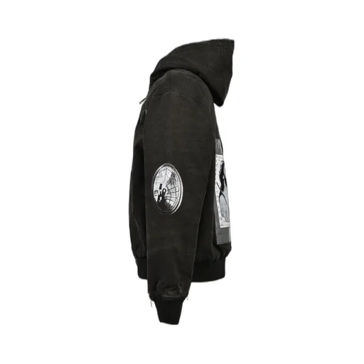 War Started Hooded Work Jacket / Crust Blk