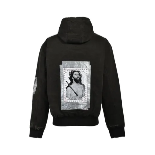 War Started Hooded Work Jacket / Crust Blk