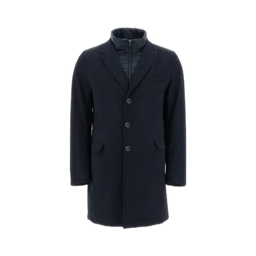 Herno Single-Breasted Notch-Lapels High-Neck Coat