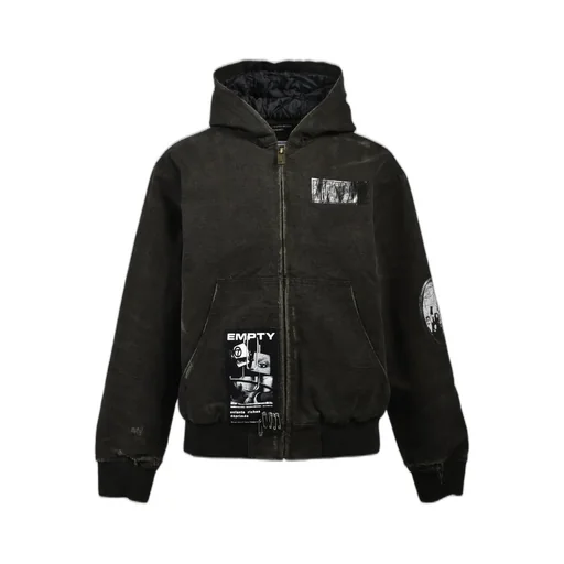 War Started Hooded Work Jacket / Crust Blk