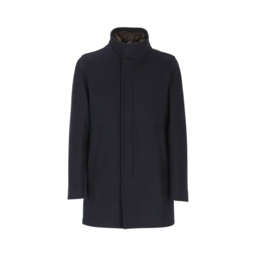 Herno Logo Plaque High-Neck Coat