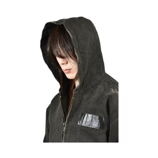 War Started Hooded Work Jacket / Crust Blk